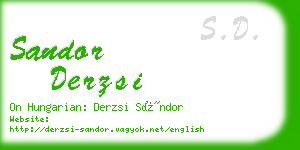 sandor derzsi business card